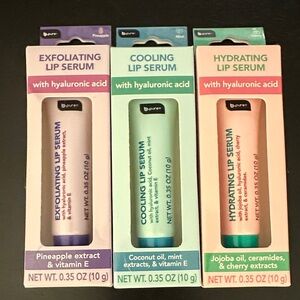 Bpure Lip Serum Set Bundle Exfoliating, Cooling, Hydrating